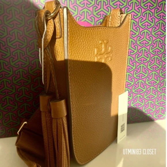 🍀🎀NEW🎀Tory Burch Thea CellPhone crossbody bag/shoulder bag/leather - Picture 5 of 12